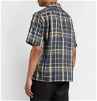 Camoshita - Skipper Checked Cotton and Lyocell-Blend Twill Pullover Shirt - Blue