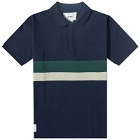 WTAPS Men's 09 Stripe Polo Shirt in Navy