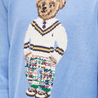 Polo Ralph Lauren Men's Cricket Bear Crew Knit in Soft Royal