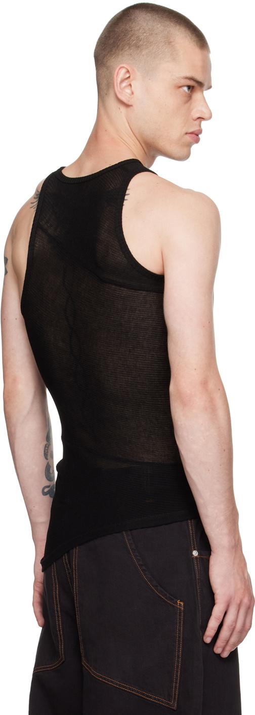 Eckhaus Latta Black Spiral Tank Top Eckhaus Latta