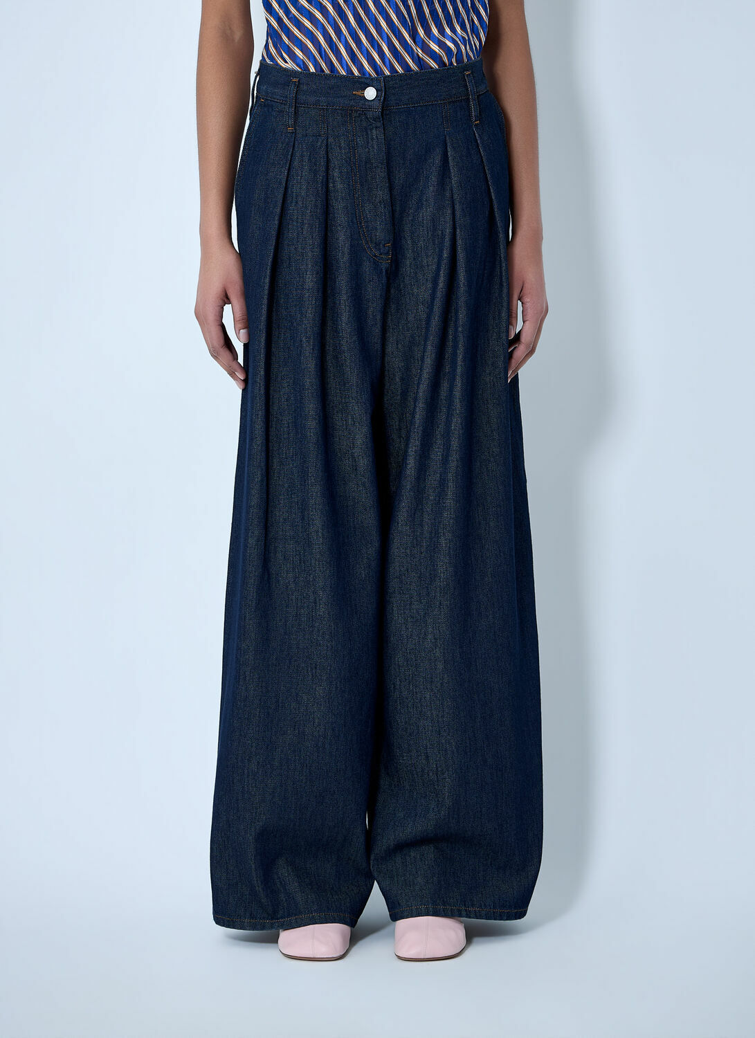 Dries Van Noten Wide-Leg Denim Trousers