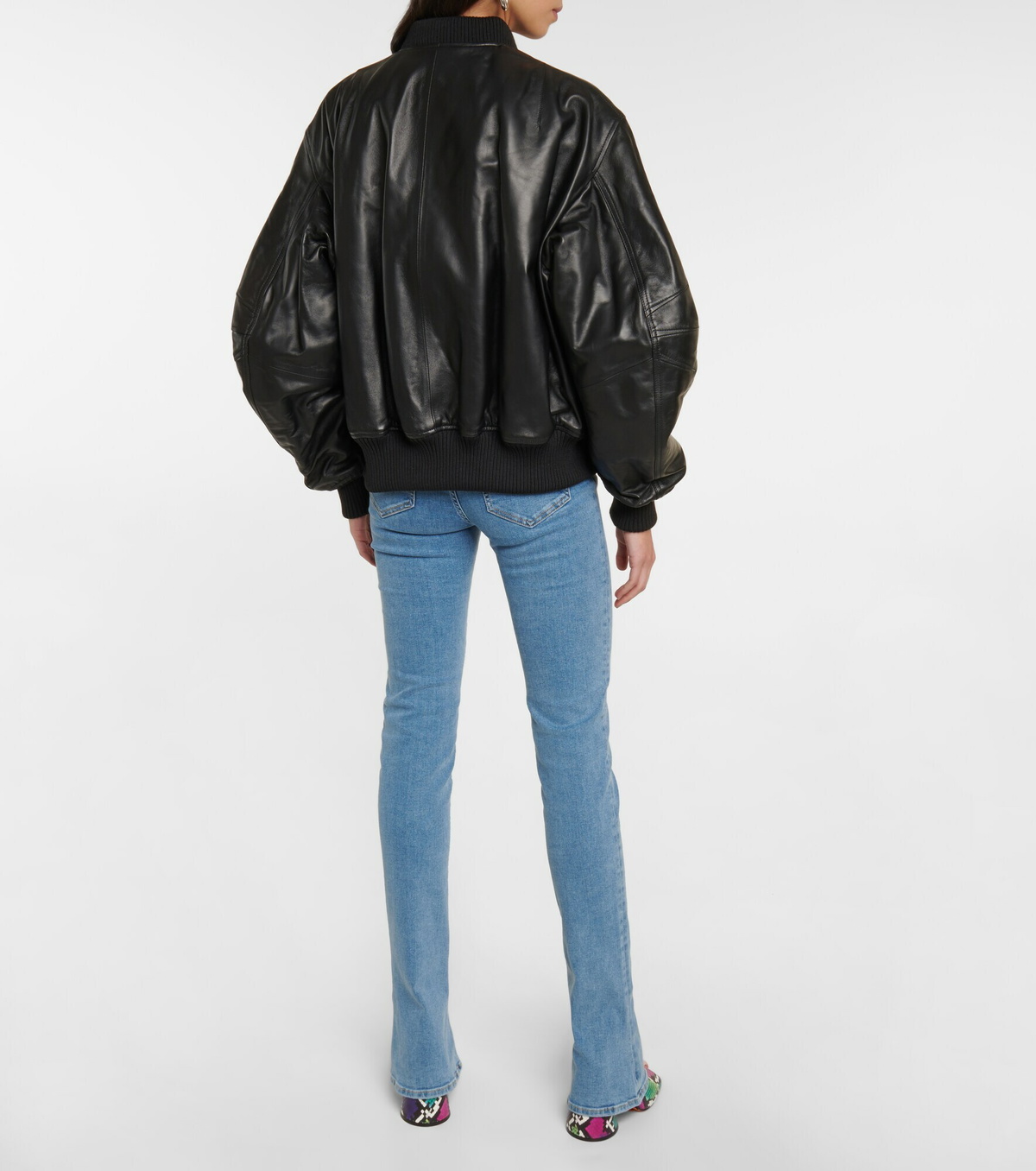 THE ATTICO レザージャケット BLACK Zendaya The Attico Black Leather Jacket - Shop Now - Worldwide