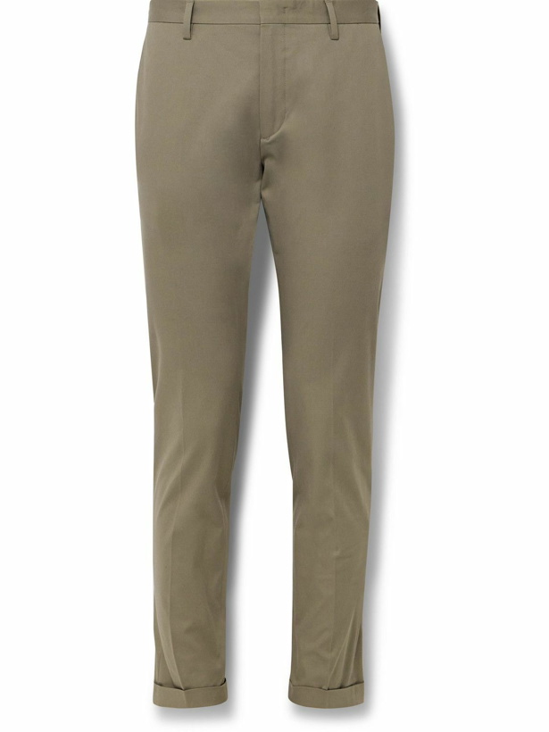 Photo: Paul Smith - Slim-Fit Cotton-Blend Twill Trousers - Brown