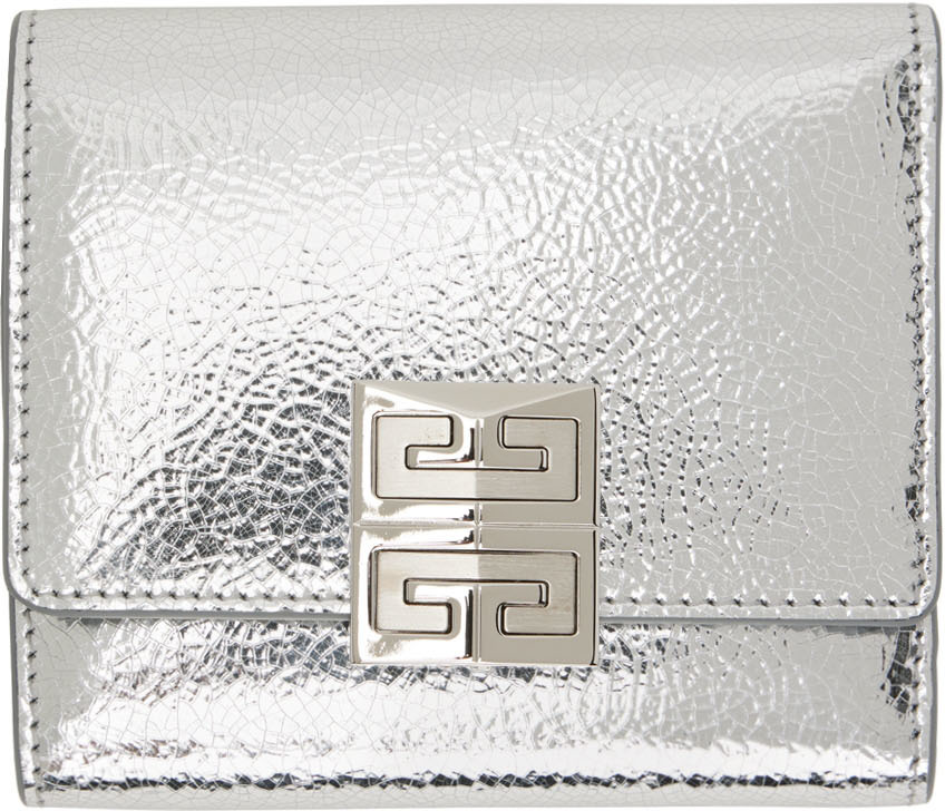 Givenchy emblem leather wallet best sale on chain