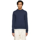 Maison Margiela Blue Wool Lining Sweater