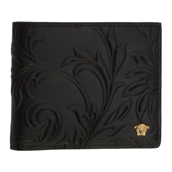 Photo: Versace Black Embossed Medusa Bifold Wallet