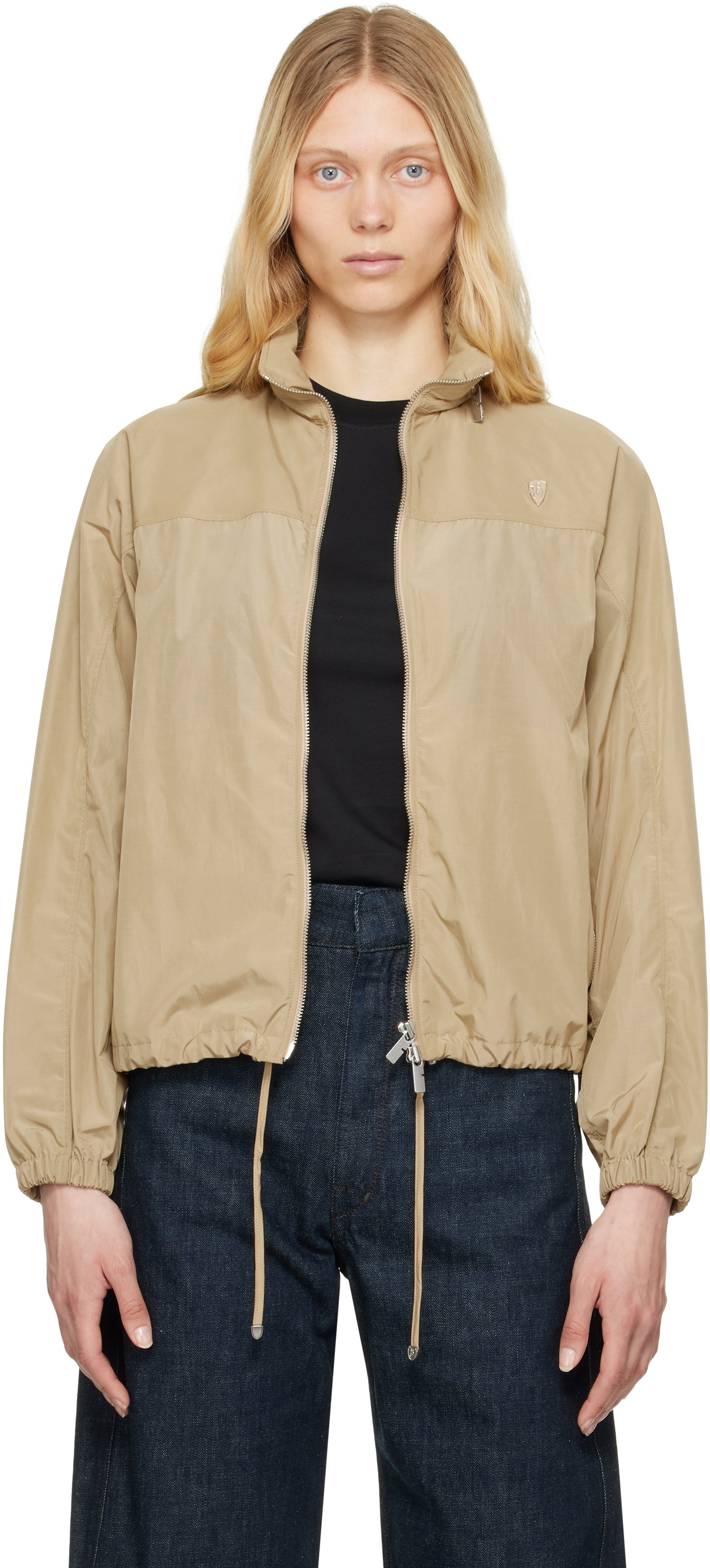 ジャケット Burberry FW25 Beige nylon jacket (8107464 C1544) Burberry Beige Nylon Cotton Jacket Burberry
