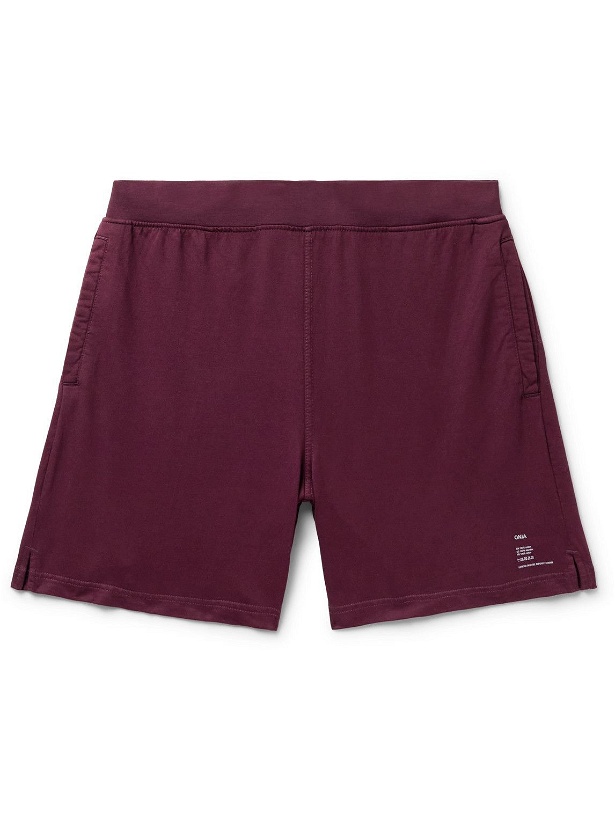 Photo: Onia - Garment-Dyed Cotton-Jersey Shorts - Burgundy