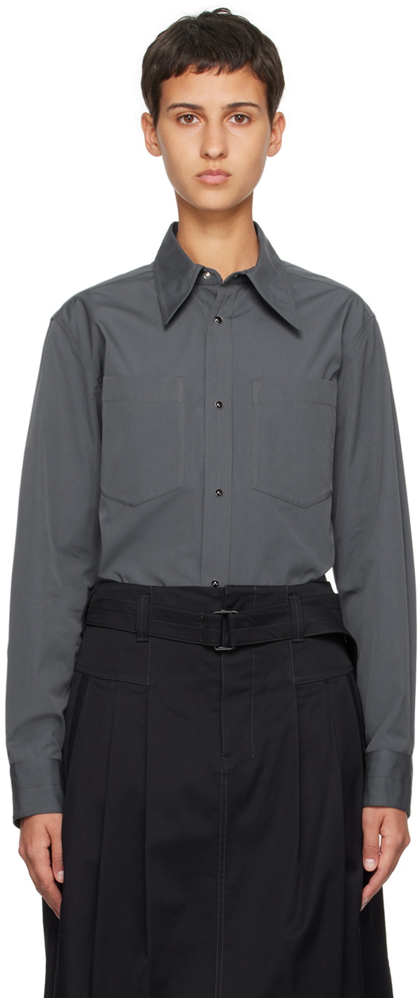 LEMAIRE Gray Pointed Collar Shirt Lemaire