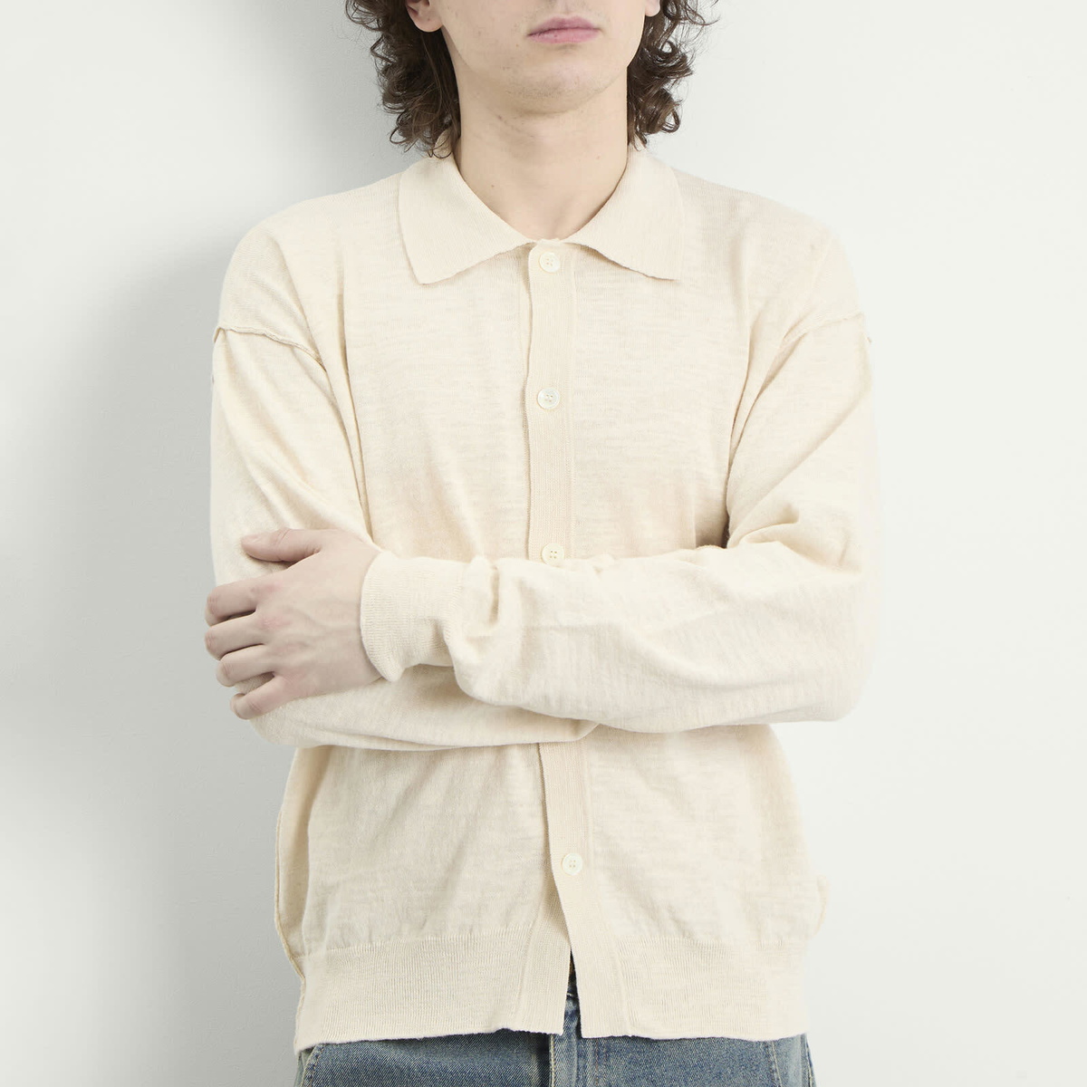 mfpen Men's Formal Cardigan in Off White