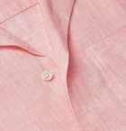 Frescobol Carioca - Camp-Collar Linen Shirt - Pink