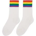 Burberry White Rainbow Short Socks