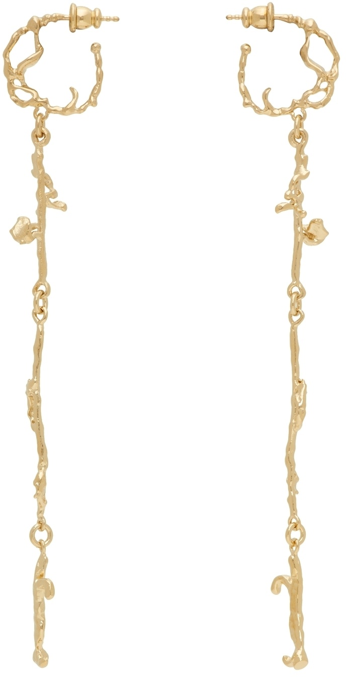 Photo: Lemaire Gold Short Twig Creole Earrings