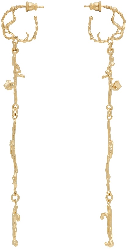 Photo: Lemaire Gold Short Twig Creole Earrings