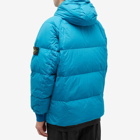 Stone Island Men's Crinkle Reps Hooded Down Jacket in Turquoise