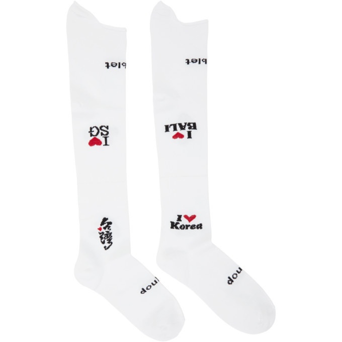 Photo: Doublet White Souvenir High Socks