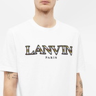 Lanvin Men's Curb Embroidered T-Shirt in Optic White