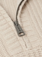 Carhartt WIP - Detroit Logo-Appliquéd Ribbed-Knit Half-Zip Sweater - Neutrals