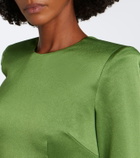 Alex Perry Draped crêpe satin midi dress