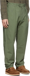 Engineered Garments Khaki Cotton Ripstop Carlyle Trousers