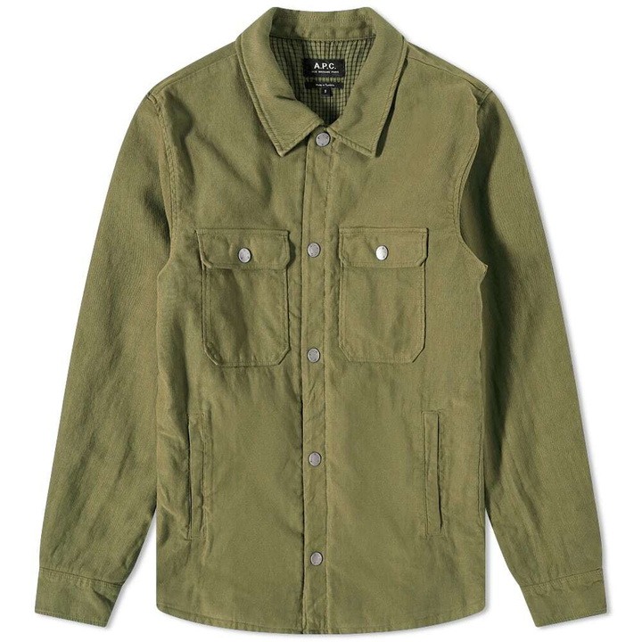 Photo: A.P.C. Men's Alex Overdyed Shirt Jacket in Light Khaki