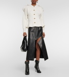 Alexander McQueen Ribbed-knit wool and cashmere cardigan