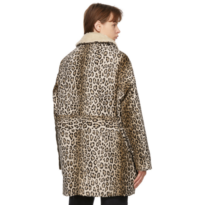 R13 Tan Leopard Hunting Coat R13