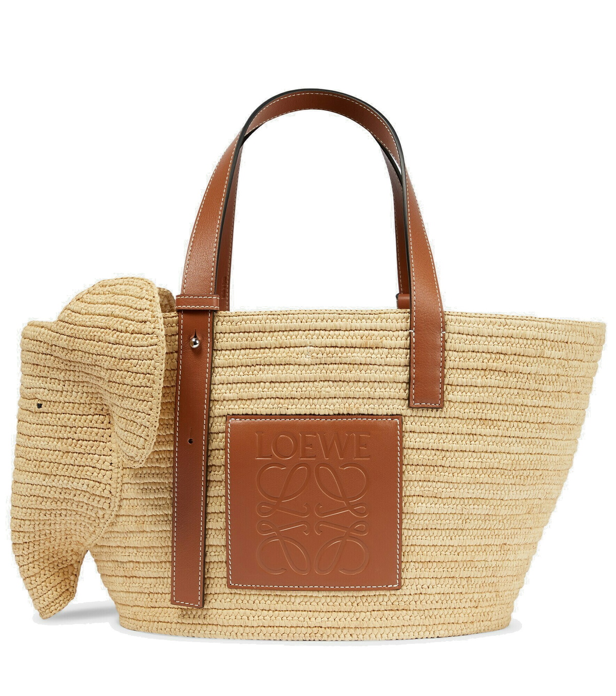 Loewe - Elephant Basket raffia tote bag Loewe