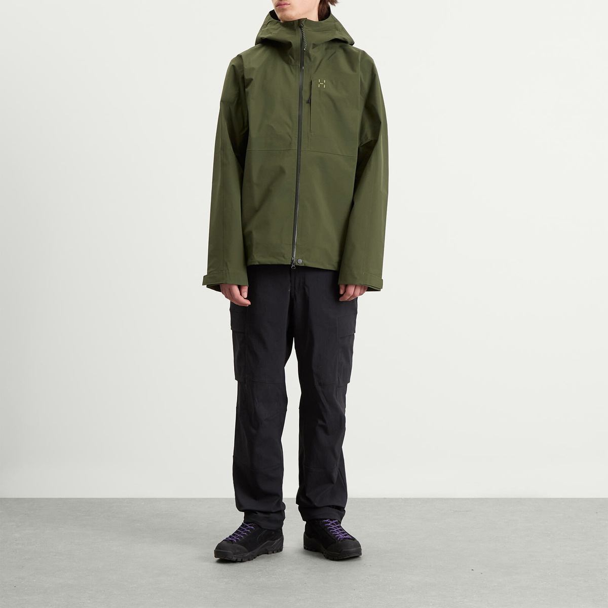 Haglöfs Men's Front Proof II Waterproof Jacket in Seaweed Green