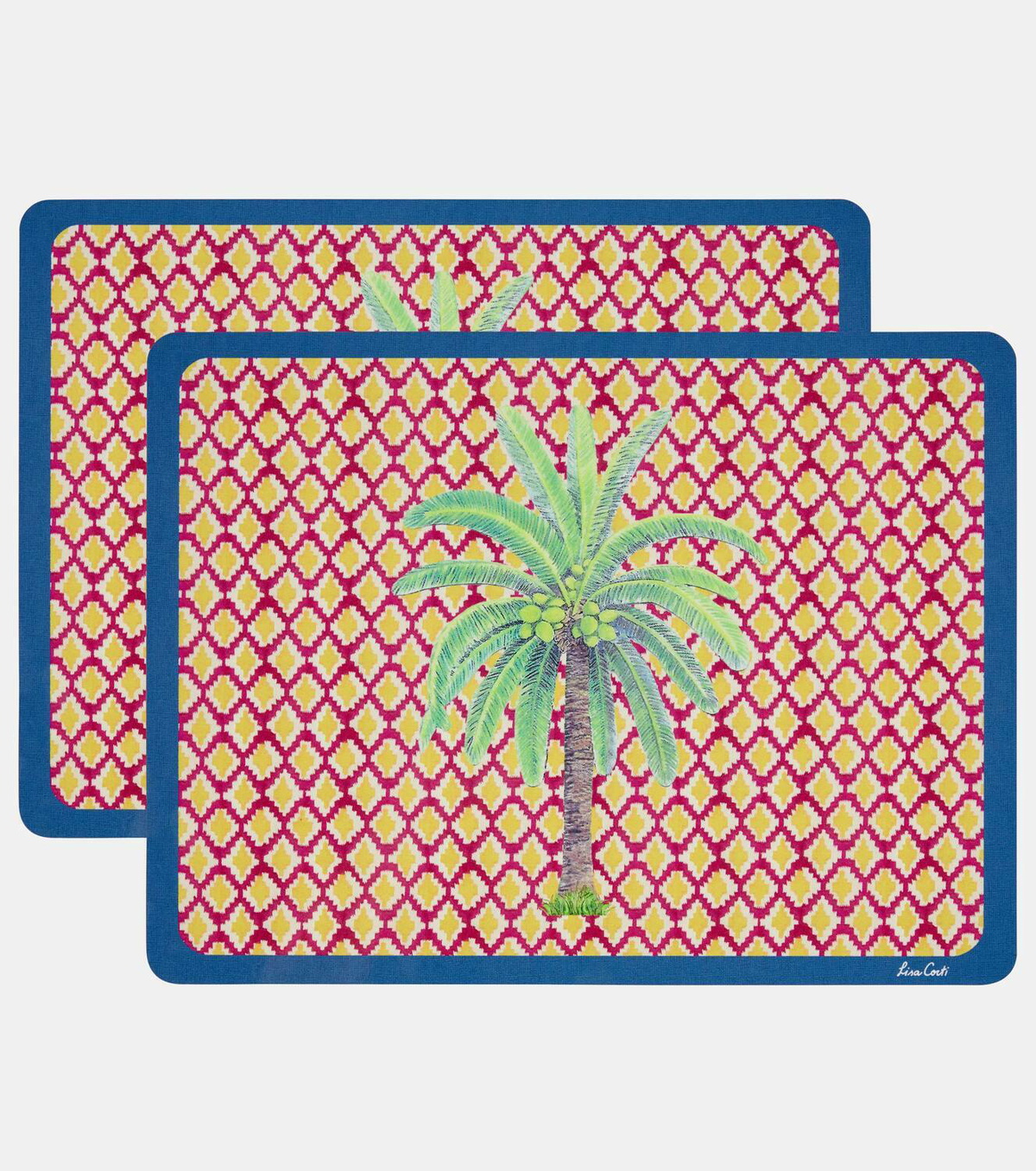Lisa Corti Hima Palma Yellow set of 2 placemats
