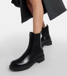 Prada Logo leather ankle boots