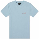 A.P.C. Men's Item Logo T-Shirt in Grey Blue