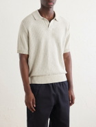 Sunspel - Vintage Cotton-Mesh Polo Shirt - Neutrals