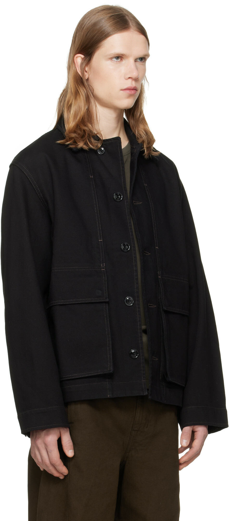 LEMAIRE Black Boxy Denim Jacket