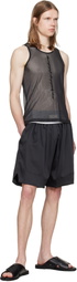 GmbH Black Mesh Tank Top