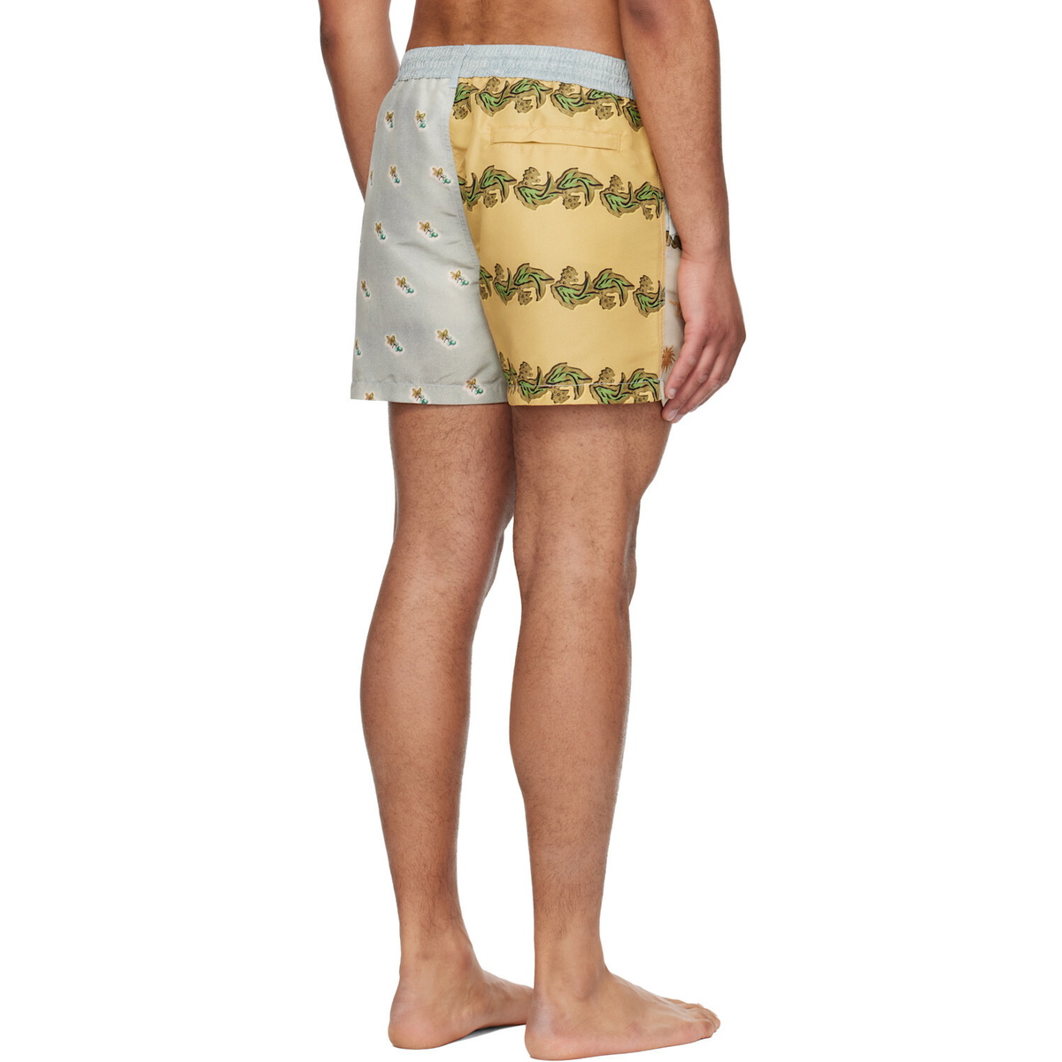 Paul Smith Blue & Yellow Textile Mix Swim Shorts