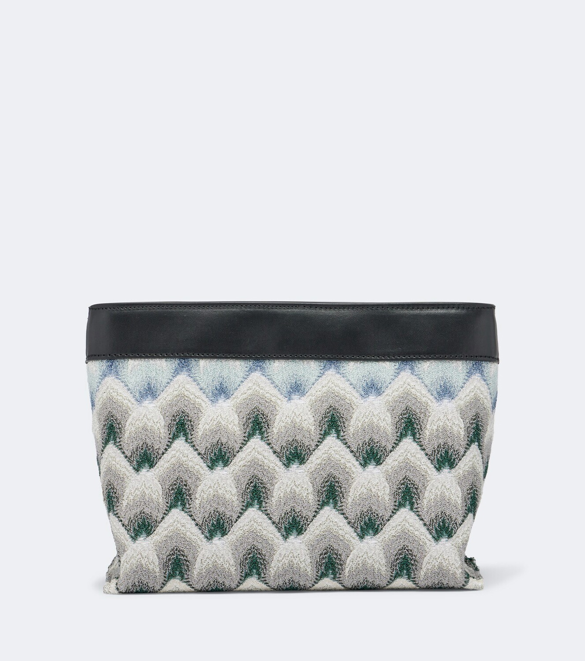 Missoni Mini leather-trimmed lamé pouch
