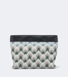 Missoni Mini leather-trimmed lamé pouch