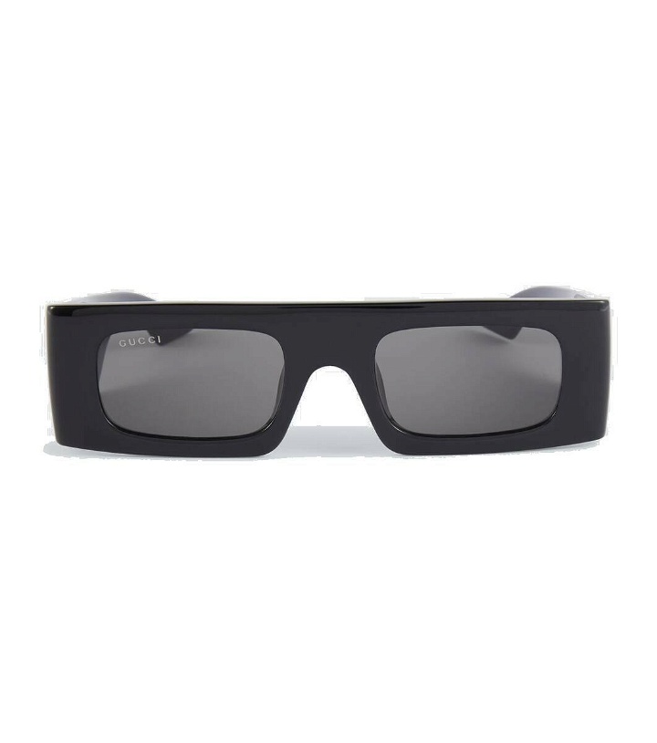 Photo: Gucci Interlocking G rectangular sunglasses