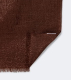 Brunello Cucinelli Lurex® cashmere and silk-blend scarf