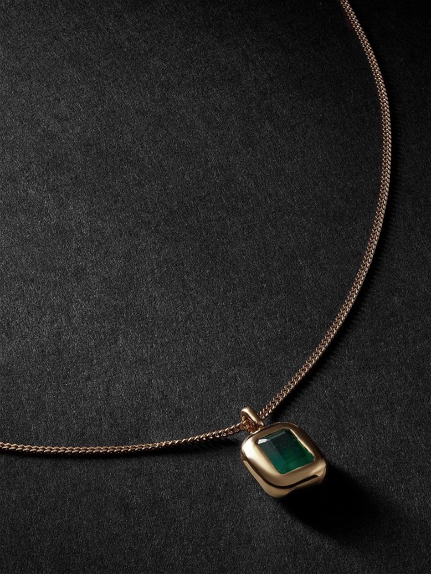 Photo: VADA - Bubble Gold Emerald Pendant Necklace