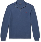 Polo Ralph Lauren - Waffle-Knit Pima Cotton Half-Zip Sweater - Blue