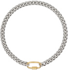 IN GOLD WE TRUST PARIS Silver Curb Chain Necklace