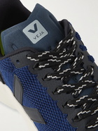 Veja - Marlin Rubber-Trimmed Stretch-Knit Running Sneakers - Blue