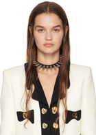 Moschino Black Spiked Choker