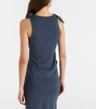 Coperni Floral-appliqué gathered jersey top