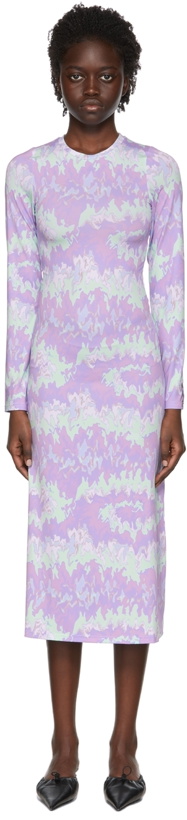 Photo: Rokh Purple Polyester Mid-Length Dress