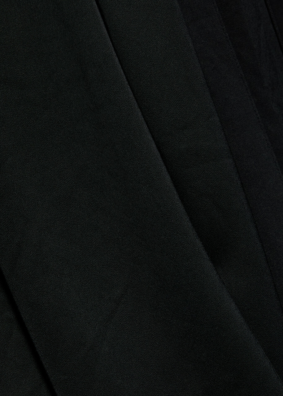 Vince Panelled Straight-leg Satin Trousers Black