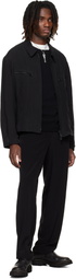 YOHJI YAMAMOTO Black Zip Blouson Jacket