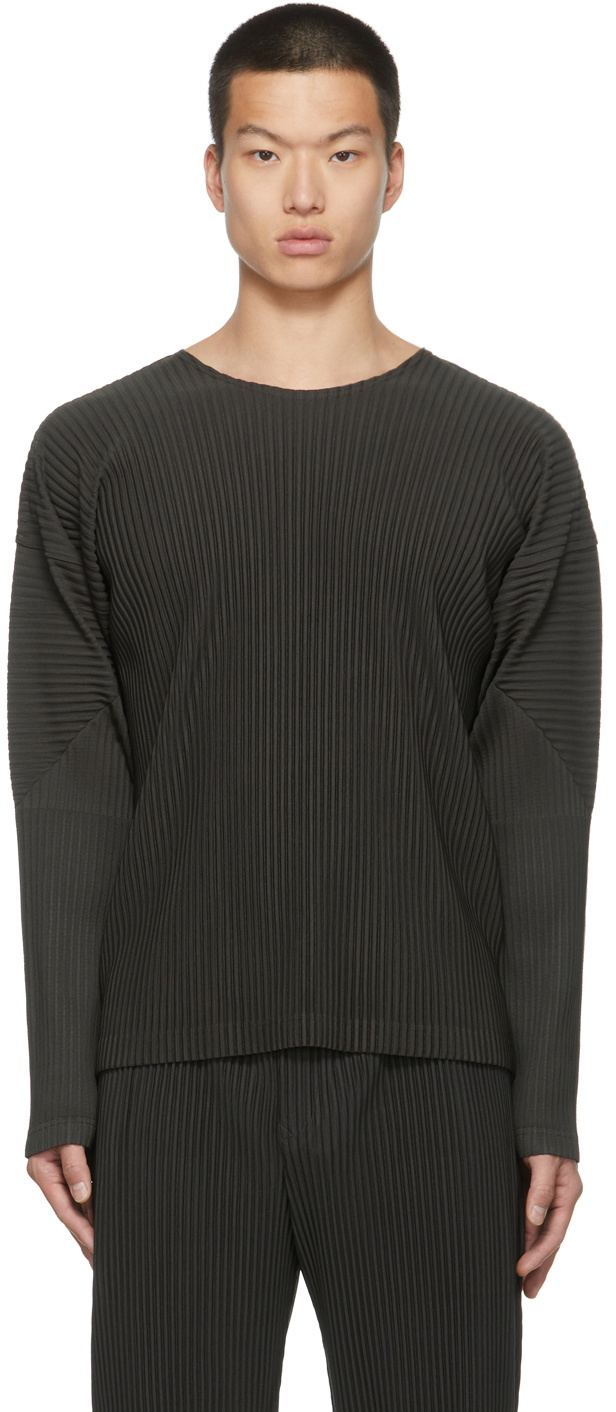 Homme Plissé Issey Miyake Color Pleats Spot Long Sleeve T-Shirt